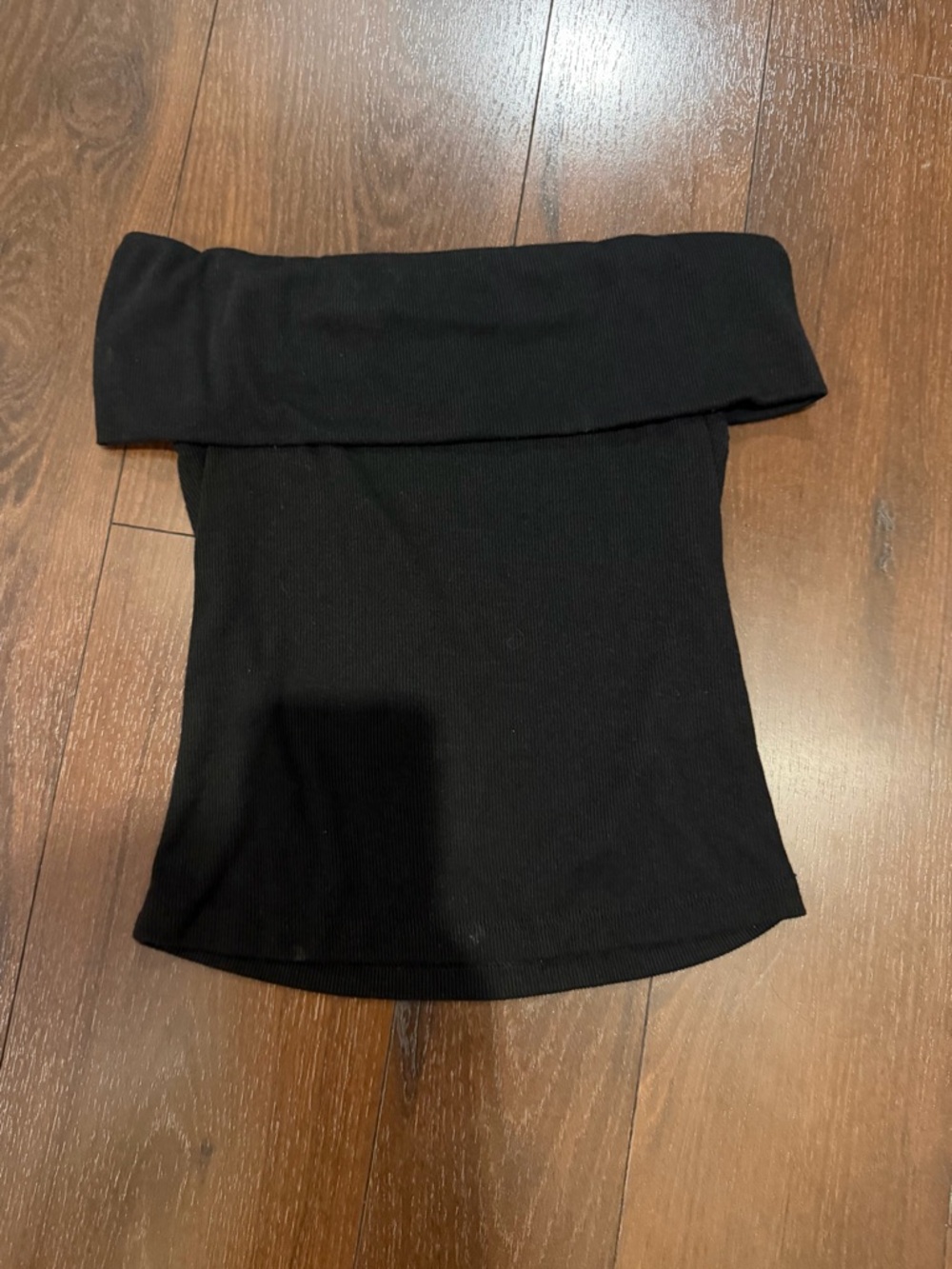 Altar’d state small black off the shoulder ribbed top women shirt
